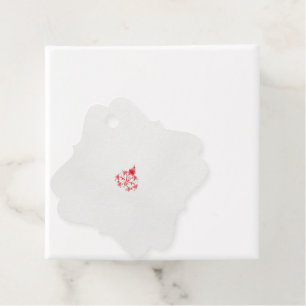 Etiquetas Para Recuerdos diseño de una flor roja sobre un fondo blanco
