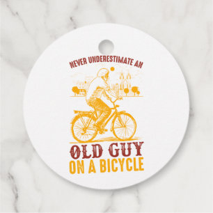 Etiquetas Para Recuerdos Diseño de viejo motero   Bicicleta   Nunca subesti