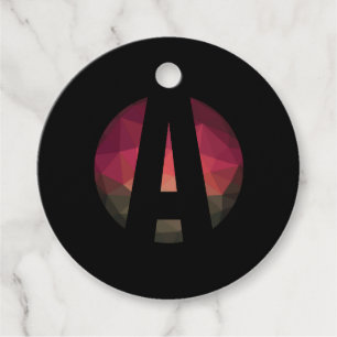 Etiquetas Para Recuerdos Diseño del logotipo de monograma redondo negro