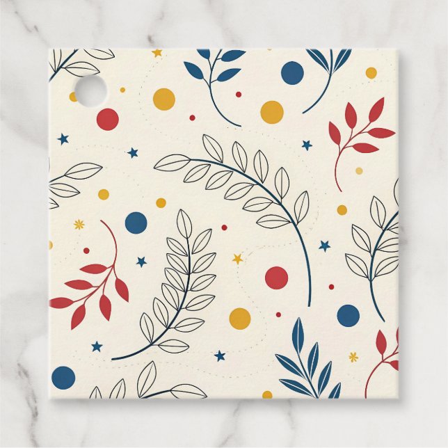 Etiquetas Para Recuerdos Diseño floral  (Anverso)