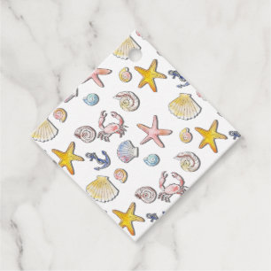 Etiquetas Para Recuerdos Diseño sencillo de playa