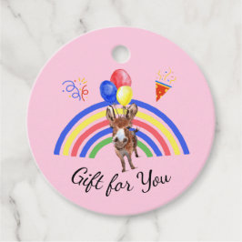 Etiquetas Para Recuerdos Donkey Gift Tags in Pink