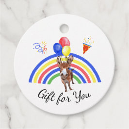 Etiquetas Para Recuerdos Donkey Gift Tags in White