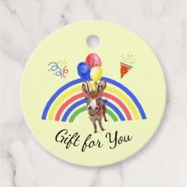 Etiquetas Para Recuerdos Donkey Gift Tags in Yellow