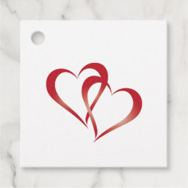 Etiquetas Para Recuerdos Dos corazones conectados