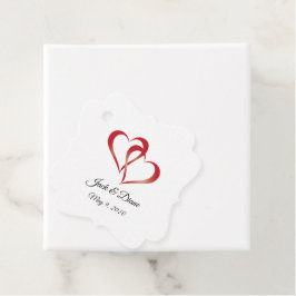 Etiquetas Para Recuerdos Dos Corazones de un Solo Lado