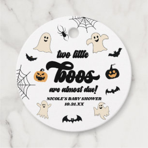 Etiquetas Para Recuerdos Dos pequeños gemelos Halloween Baby Shower