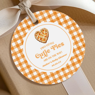 Etiquetas Para Recuerdos Dos Pequeños Pastelitos Retro Gemelos Baby Shower