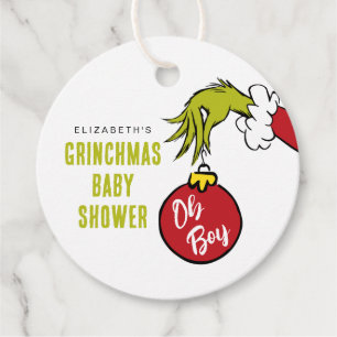 Etiquetas Para Recuerdos Dr. Seuss Baby Shower del Niño Grinch