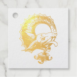 Etiquetas Para Recuerdos Dragón de Vintage