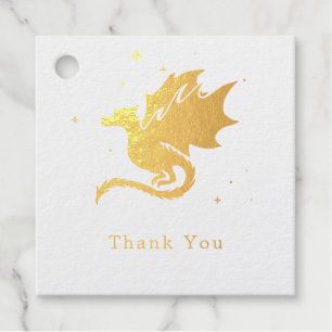 Etiquetas Para Recuerdos Dragón y estrellas gracias