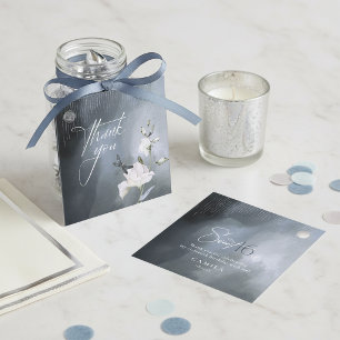 Etiquetas Para Recuerdos Dragonfly Floral Sweet 16 Agradecimiento Azul ID13