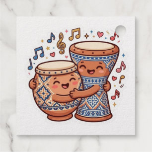 Etiquetas Para Recuerdos Drums de arcilla tradicionales marroquíes Kawaii l