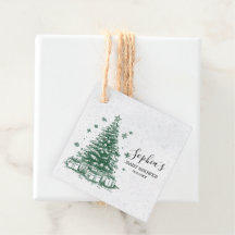 Ducha de Bebé con Árbol de Navidad Nevado