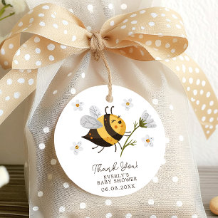 Etiquetas Para Recuerdos Ducha de bebé de abeja flor de margarita