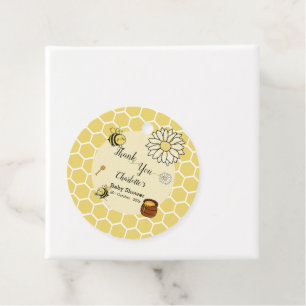 Etiquetas Para Recuerdos Ducha de bebé de abeja linda con miel dulce