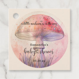 Etiquetas Para Recuerdos Ducha de bebé de amanita muscaria de hadas