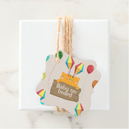 Etiquetas Para Recuerdos Ducha de bebé de gato naranja de dibujos animados