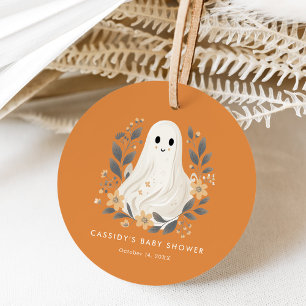 Etiquetas Para Recuerdos Ducha de bebé de Halloween Little Boo Boho Ghost
