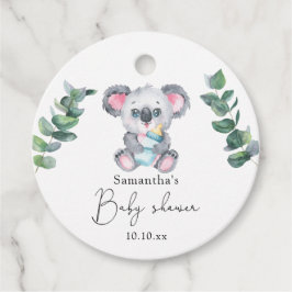 Etiquetas Para Recuerdos Ducha de bebé de koala