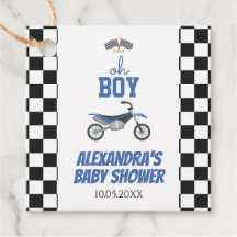 Ducha de Bebé de Moto de Tierra a Cuadros Oh Chico
