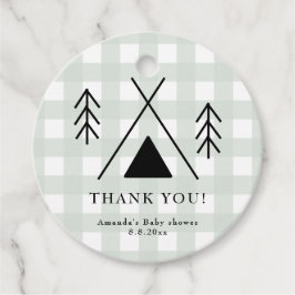 Etiquetas Para Recuerdos Ducha de bebé en camping - Gracias