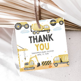 Etiquetas Para Recuerdos Ducha de Bebé en Construcción