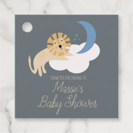 Etiquetas Para Recuerdos Ducha de Bebé Luna Nube León Adorable 