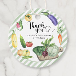 Etiquetas Para Recuerdos Ducha de bebé para vegetales - Gracias