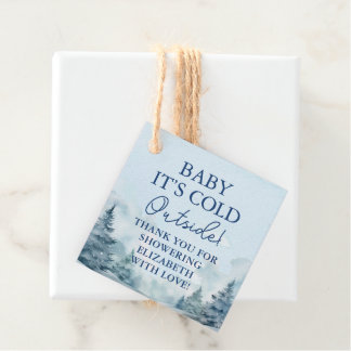 Etiquetas Para Recuerdos Ducha de bebé personalizada 'Baby it's Cold Outsid