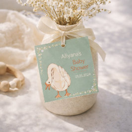Etiquetas Para Recuerdos Ducha de Bebé Personalizada Boho Silly Goose