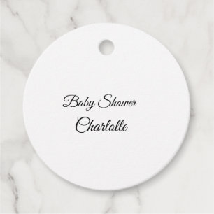 ETIQUETAS PARA RECUERDOS DUCHA DE BEBÉ SIMPLE MINIMALISTA.CUTIE AGREGAR NOM