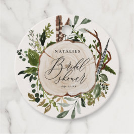 Etiquetas Para Recuerdos Ducha de matrimonio botánica de granero rústico