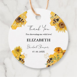 Etiquetas Para Recuerdos Ducha de novia abeja boho Gracias