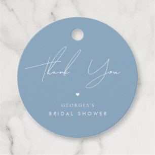 Etiquetas Para Recuerdos Ducha de Novia Agradecida Stylish Something Blue