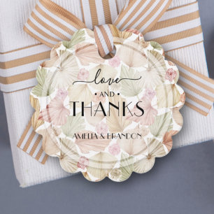 Etiquetas Para Recuerdos Ducha de Novia Boho Leaves Flowers