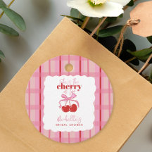 Ducha de Novia con Cereza Roja Rosa Dibujada a Man