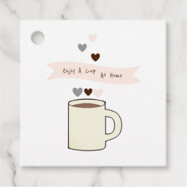 Etiquetas Para Recuerdos Ducha de Novia de Café para Llevar