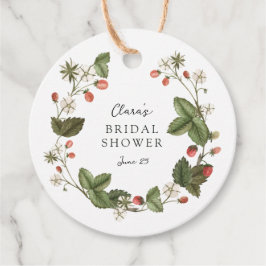 Etiquetas Para Recuerdos Ducha de Novia de Fresas Silvestres