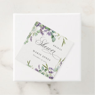 Etiquetas Para Recuerdos Ducha de Novia de Lavanda Eucalipto Hojas Follaje