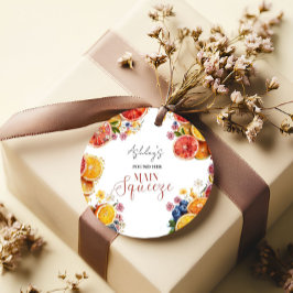 Etiquetas Para Recuerdos Ducha de novia principal de la congelación de cítr