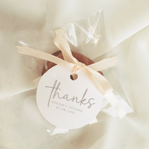 Etiquetas Para Recuerdos Ducha de novias con escritura Minimalista de color
