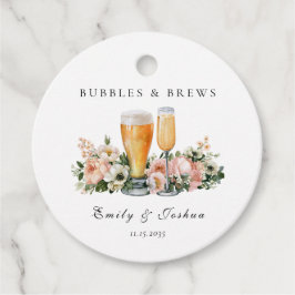 Etiquetas Para Recuerdos Ducha de parejas Burbujas y Cervezas