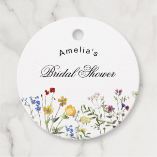 Etiquetas Para Recuerdos Ducha minimalista de novias con flores silvestres