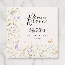 Etiquetas Para Recuerdos Ducha Nupcial Amor Floral Acuarela Está en Flor 