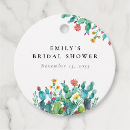 Etiquetas Para Recuerdos Ducha nupcial Cactus Mexican Fiesta