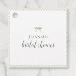 Etiquetas Para Recuerdos Ducha nupcial de Green Bow Grandmillenienne