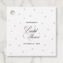 Etiquetas Para Recuerdos Ducha nupcial de Perlas Blancas