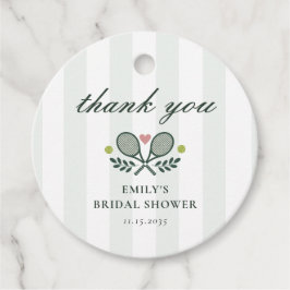 Etiquetas Para Recuerdos Ducha nupcial de tenis de partida perfecta