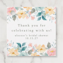 Ducha Nupcial Floral Rosa Turquesa Personalizada A